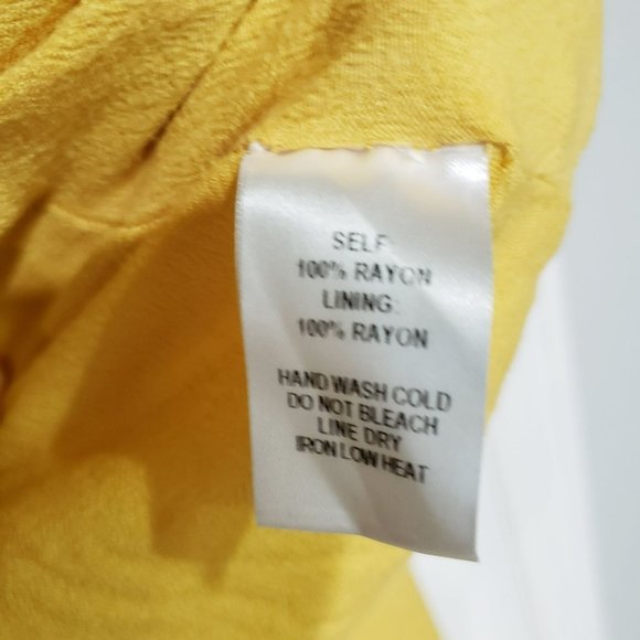 Lulus Much Obliged Golden Yellow Wrap Maxi Dress Women's Size M - Picture 10 of 14